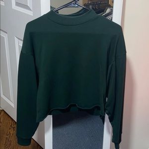 Dark green cropped crewneck